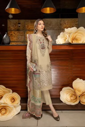 3 Piece Embroidered Unstitched Luxury Collection DD-02 - Best Price & Fast Shipping | Shop Now!