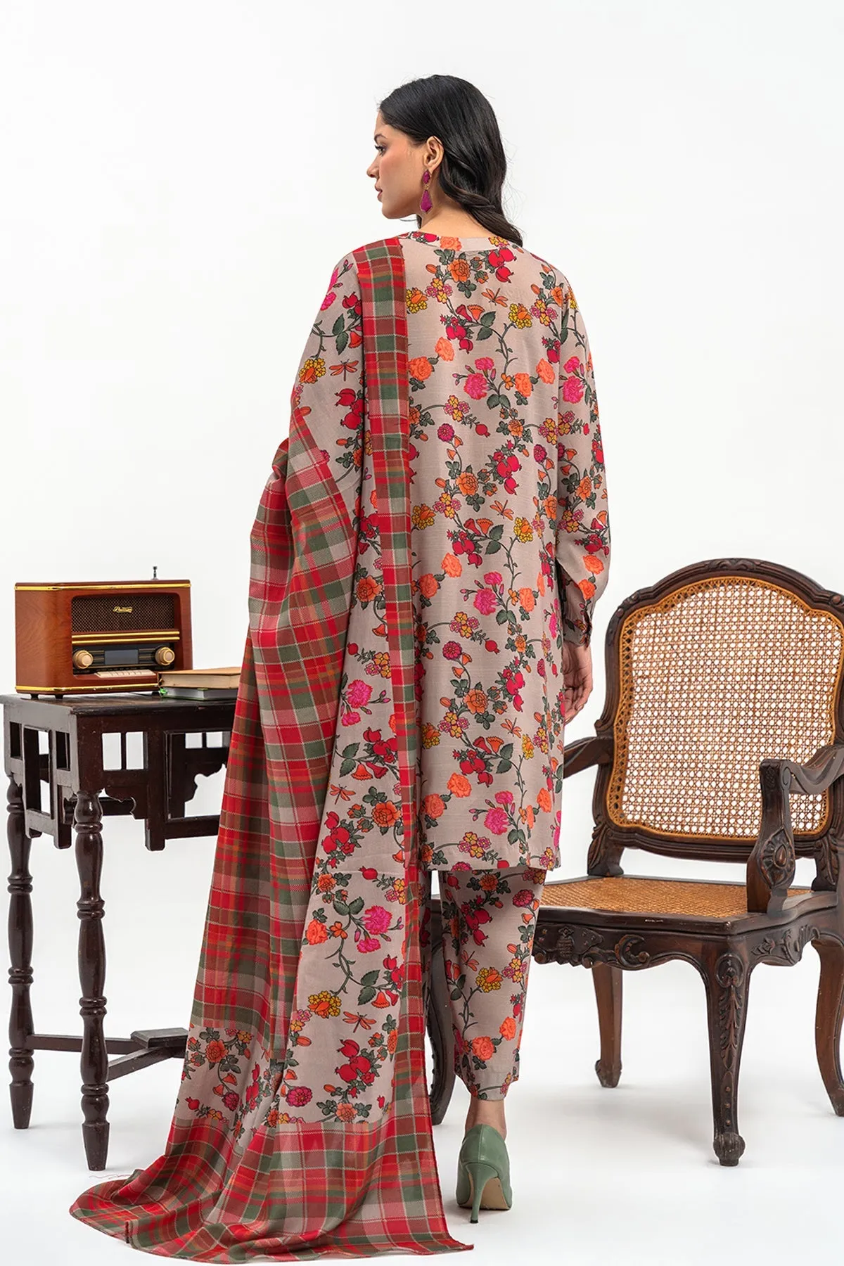 3-Piece Printed Shirt with Dupatta and Trouser - CPM-3-263