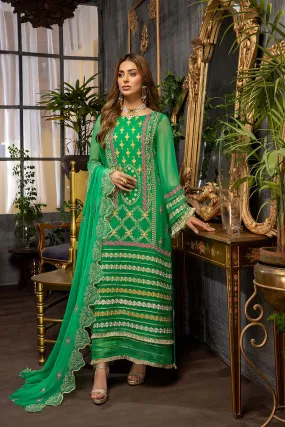 3 Piece Unstitched Chiffon Embroidered Suit CHM21-43