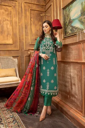 3 Piece Unstitched Embroidered Chiffon with Dupatta VSL-05