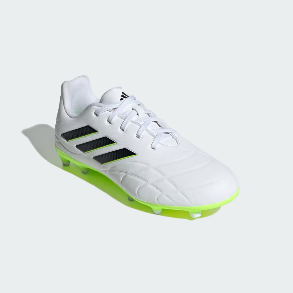 Adidas Copa Pure II.3 FG Junior Football Boots - White, Black, Lucid Lemon