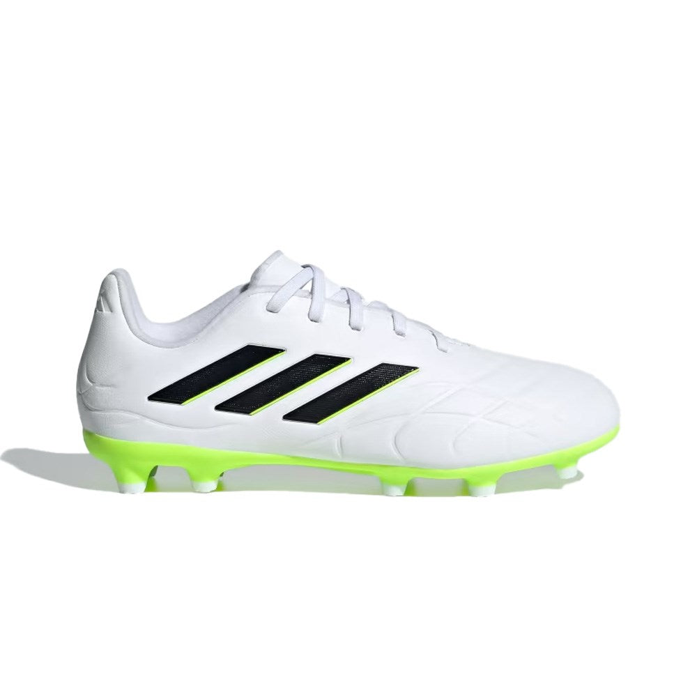 Adidas Copa Pure II.3 FG Junior Football Boots - White, Black, Lucid Lemon