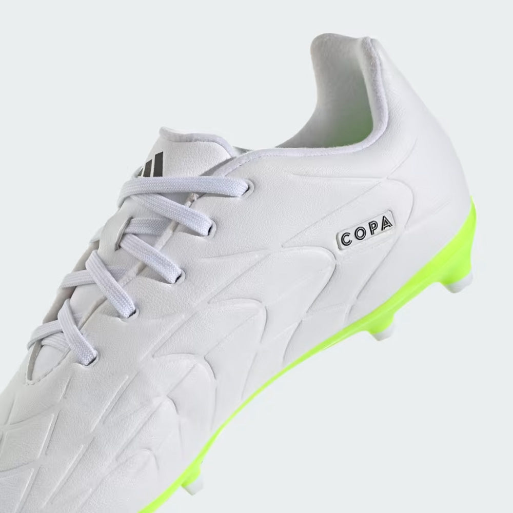 Adidas Copa Pure II.3 FG Junior Football Boots - White, Black, Lucid Lemon