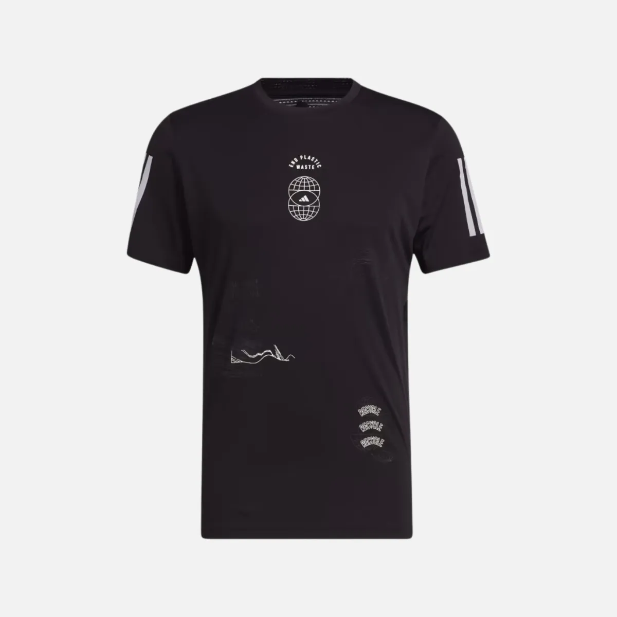 Adidas Men's Running T-shirt in Black