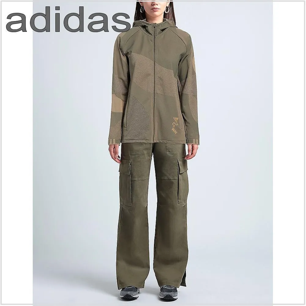 adidas Street Style Long Sleeves Logo Hoodies and Sweatshirts