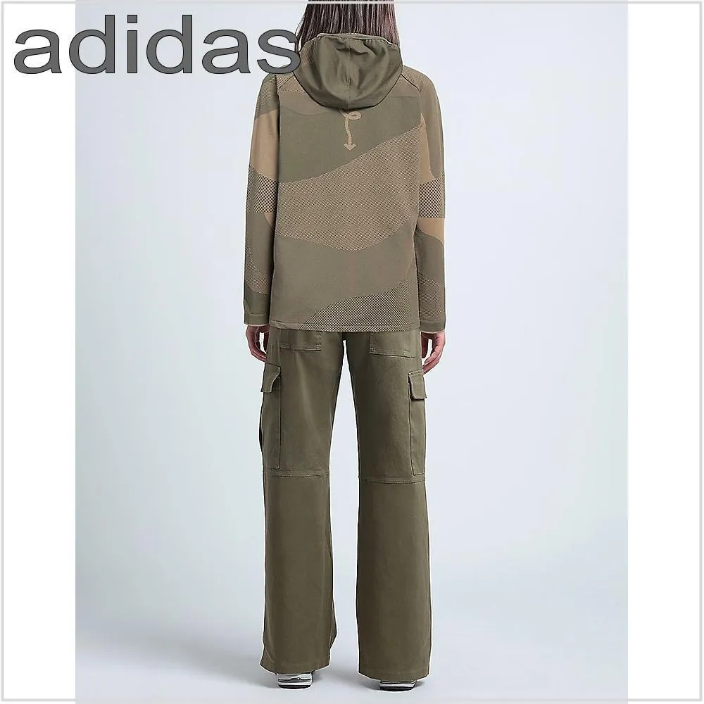 adidas Street Style Long Sleeves Logo Hoodies and Sweatshirts