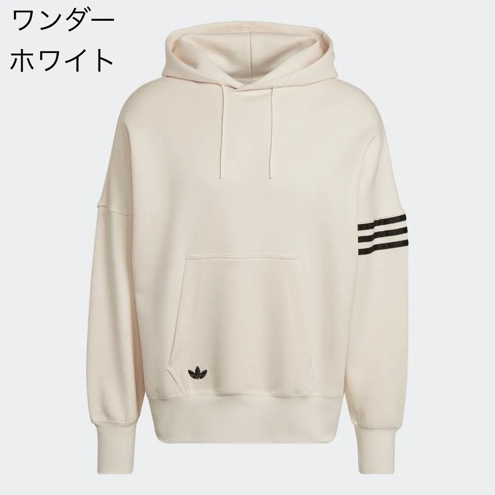 adidas unisex street style long sleeves plain cotton logo hoodies