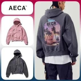 AECA WHITE Long Sleeves Cotton Oversized Logo Hoodies for Unisex