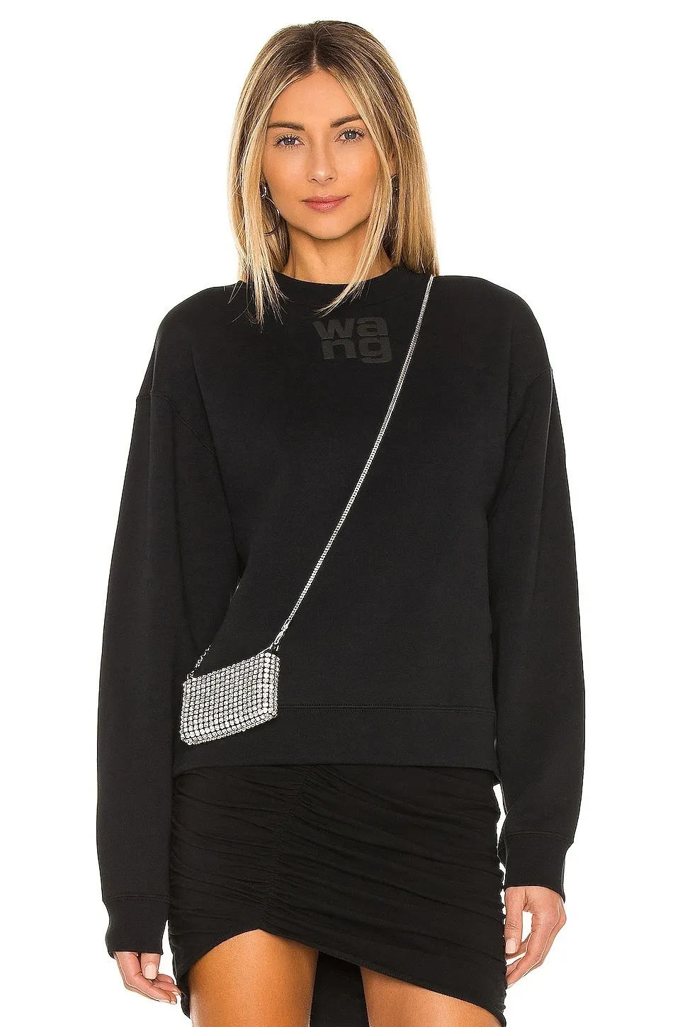 Alexander Wang Crew Neck Long Sleeves Plain Cotton Logo