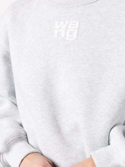 Alexander Wang - Crew Neck Long Sleeves Plain Logo Hoodies & Sweatshirts