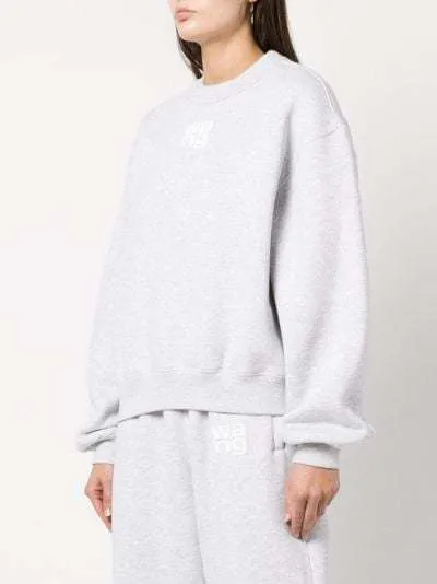 Alexander Wang - Crew Neck Long Sleeves Plain Logo Hoodies & Sweatshirts