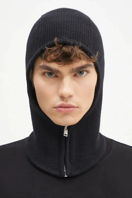 AMBUSH wool balaclava Rib Knit Balaclava black color BMLC002F24KNI0011000