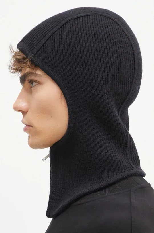 AMBUSH wool balaclava Rib Knit Balaclava black color BMLC002F24KNI0011000