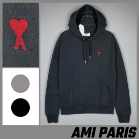 AMI PARIS hoodies and sweatshirts with a street style logo - Unisex