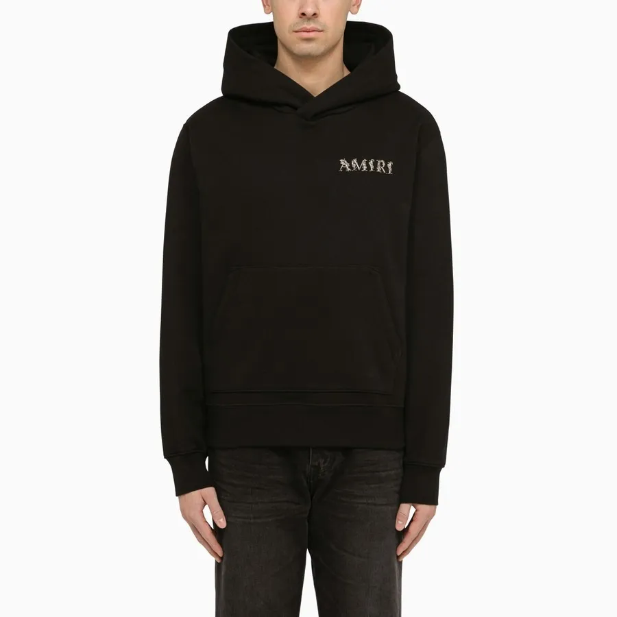 AMIRI Long Sleeves Cotton Logo Hoodies | Street Style