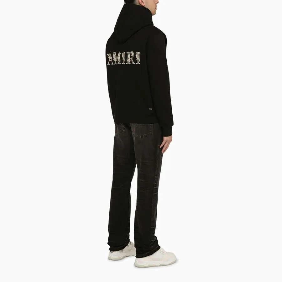 AMIRI Long Sleeves Cotton Logo Hoodies | Street Style