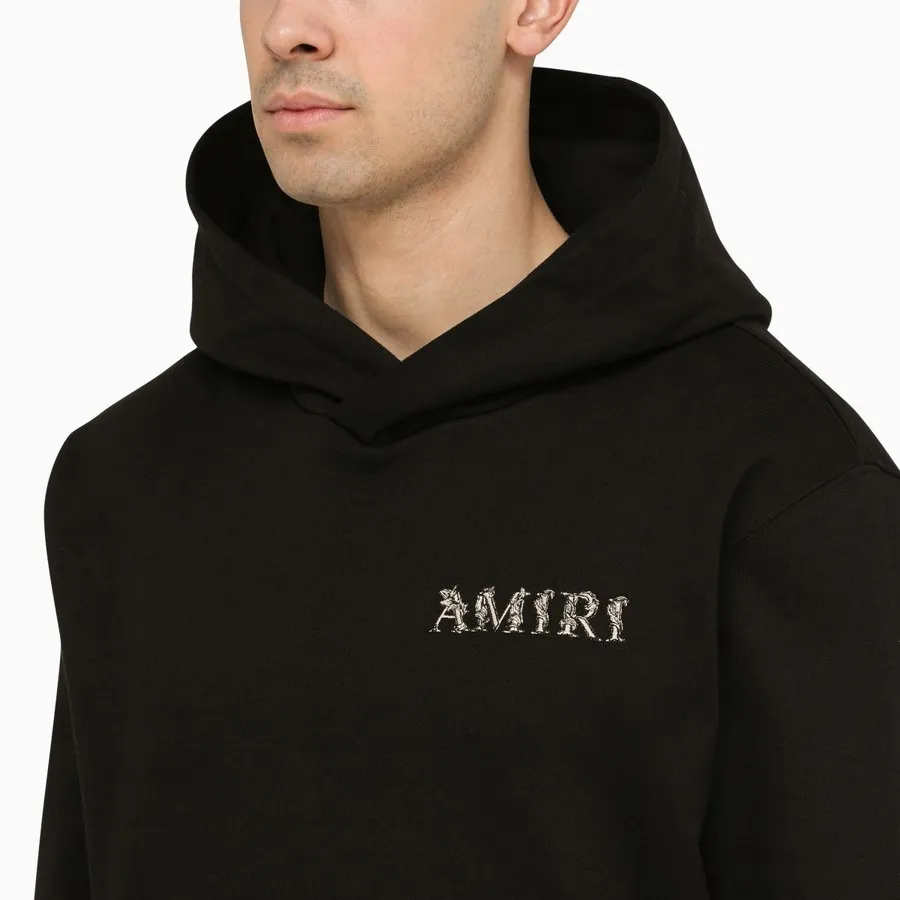 AMIRI Long Sleeves Cotton Logo Hoodies | Street Style