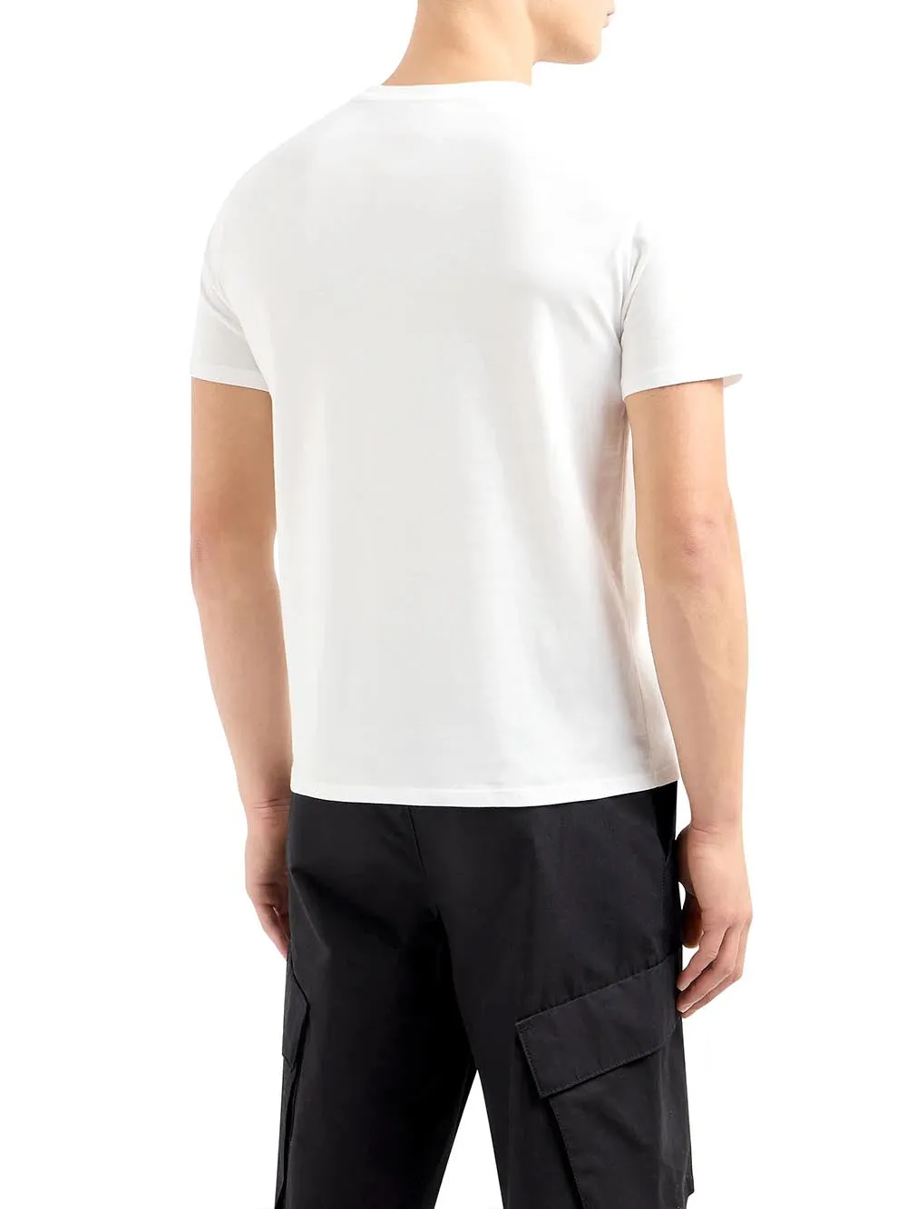 Armani Exchange men's white 3dztbj Zj9tz T-shirt.