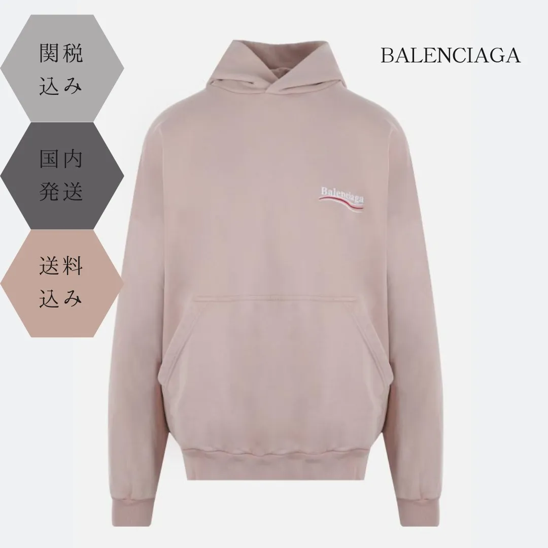 Balenciaga Cotton Oversized Logo Hoodies & Sweatshirts | Long Sleeves