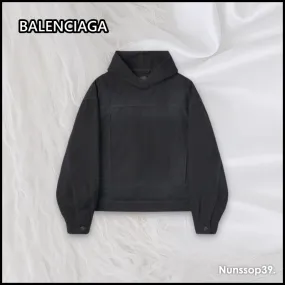 Balenciaga Denim Street Style Long Sleeves Plain Cotton Logo Luxury