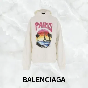 Balenciaga street style cotton logo hoodies sweatshirts