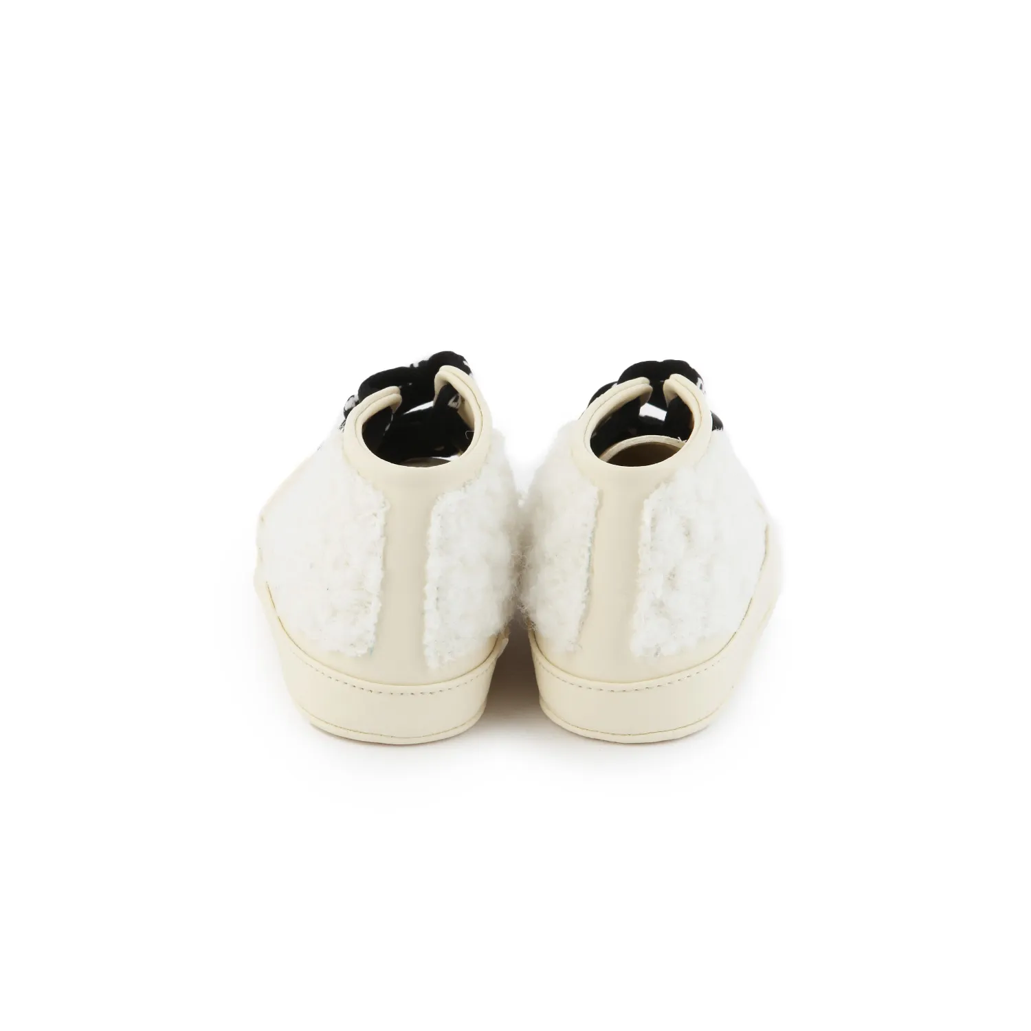 Balmain Balmain Cream Leather Mini Sneaker For Baby Girls