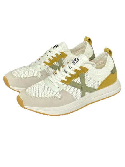 beige yellow men's sneakers NET 8903025