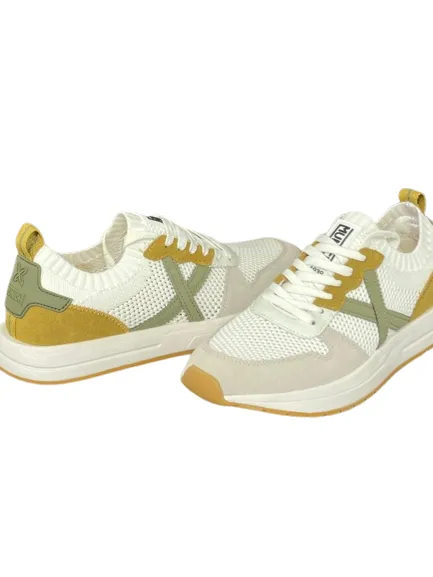 beige yellow men's sneakers NET 8903025