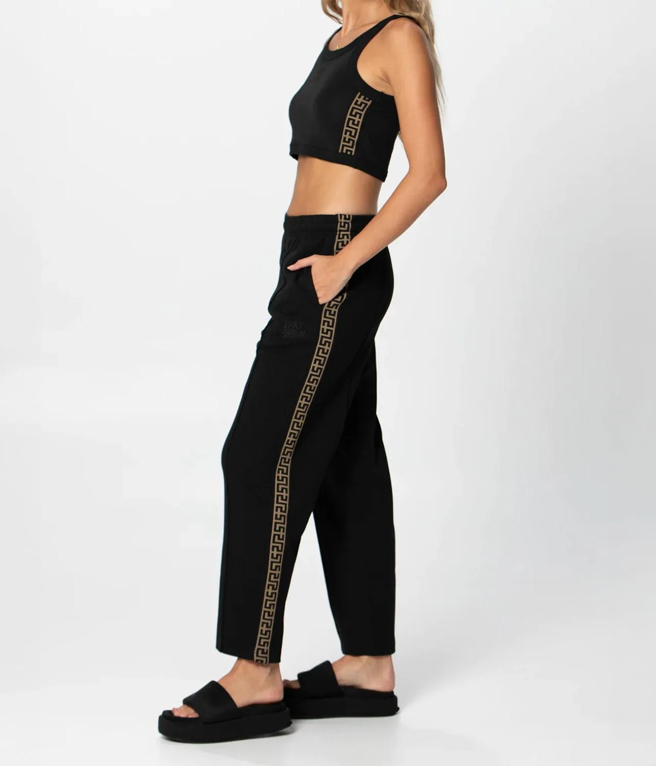 Black Geo Track Pants - Top Google SEO Result!