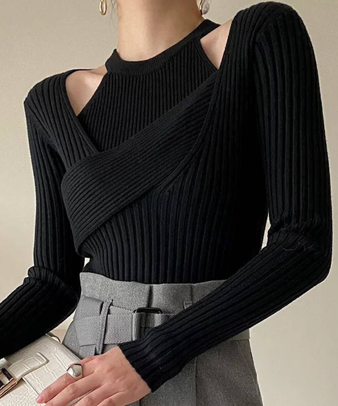 Black Knit Sweater Set