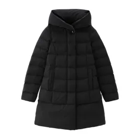 Black Women's Puffer Parka Jacket - Prescott.