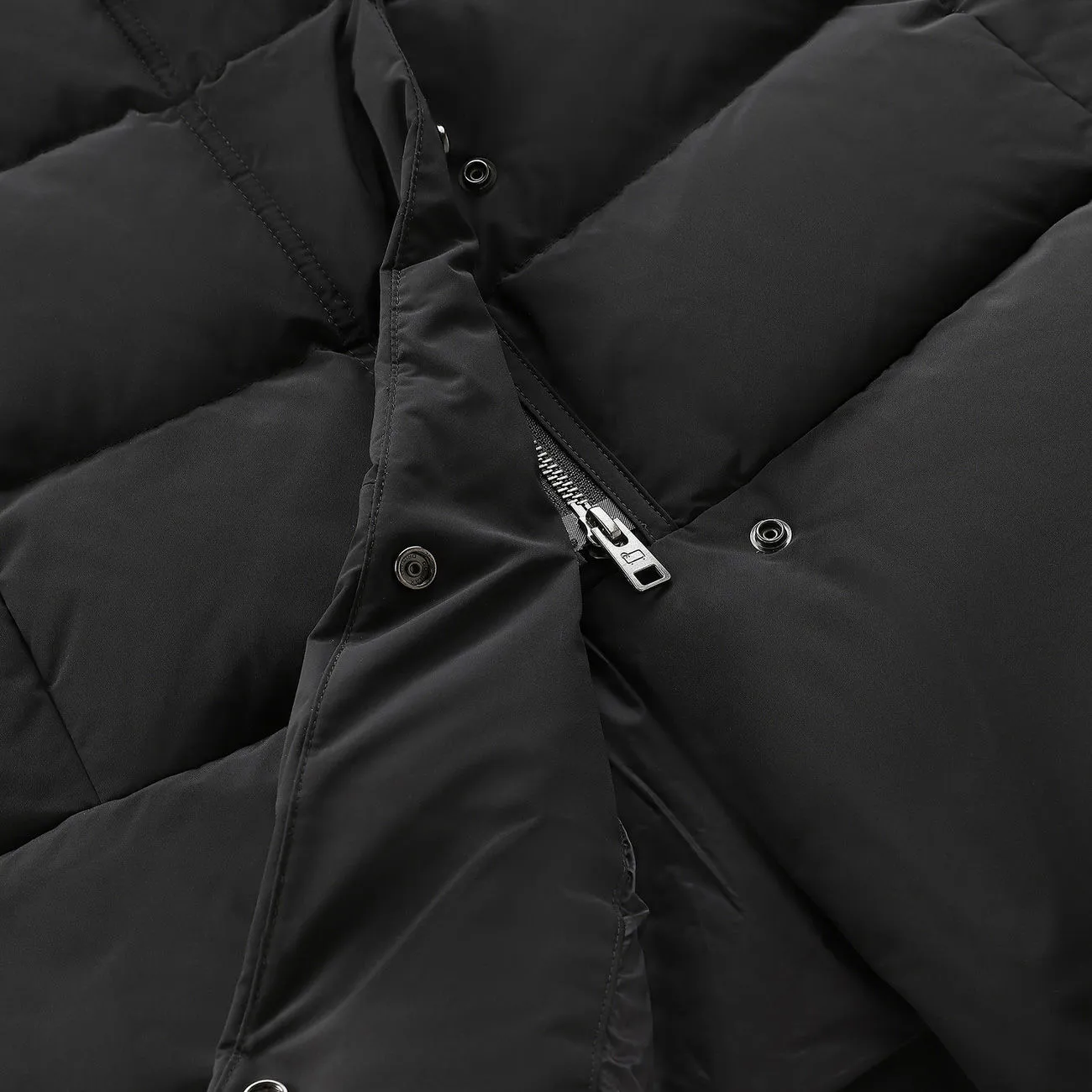 Black Women's Puffer Parka Jacket - Prescott.