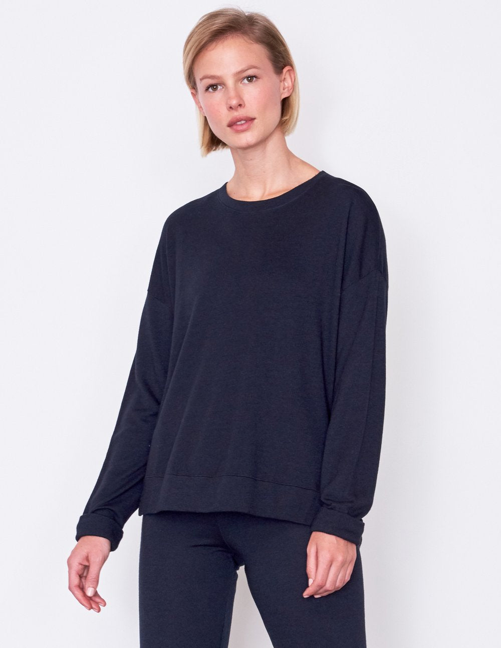 Blue Crew Neck Sweater at Sundry High Low