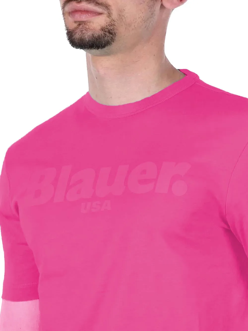 Blue Men's T-shirt, 24sbluh02142, Pink | Shop Now