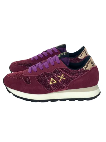 Bordeaux Glitter Sneakers