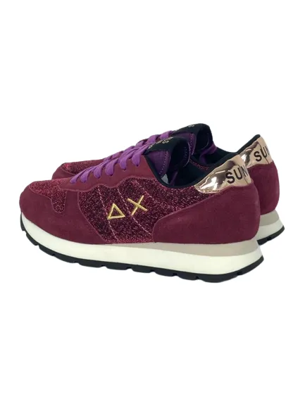 Bordeaux Glitter Sneakers