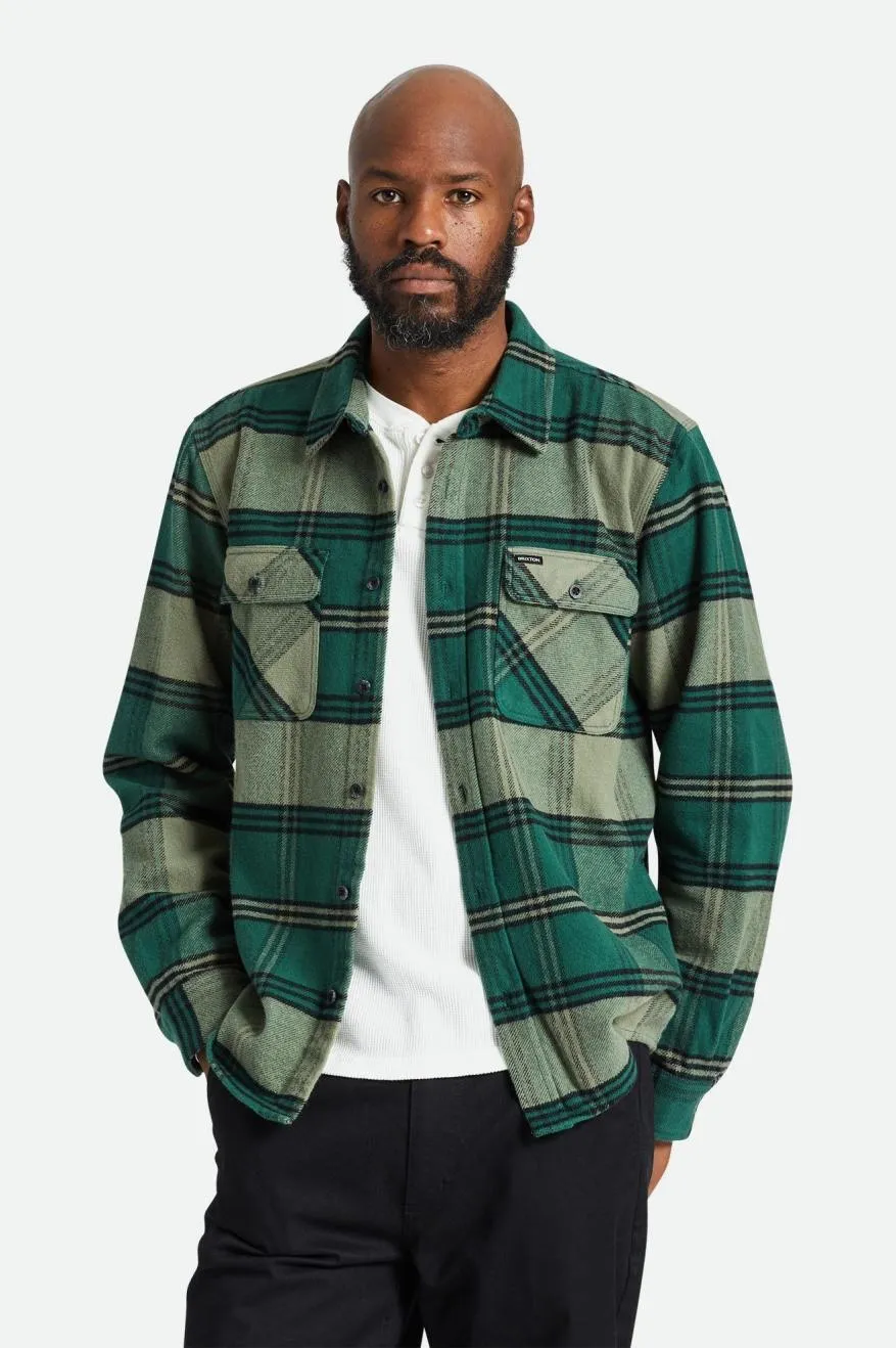 Bowery Heavyweight Flannel - Pine Needle/Olive Surplus