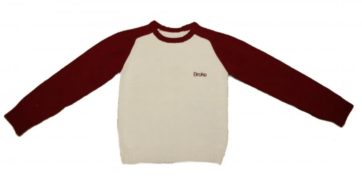 Broke Skateboard  Cream/Bordo Sweater