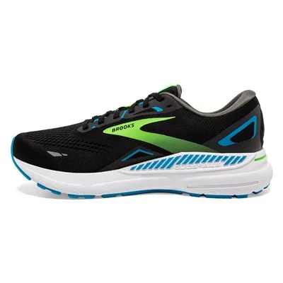 Brooks Men’s Adrenaline GTS 23 Athletic Shoes-Black/Hawaiian Ocean/Green