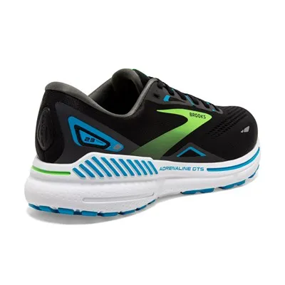 Brooks Men’s Adrenaline GTS 23 Athletic Shoes-Black/Hawaiian Ocean/Green