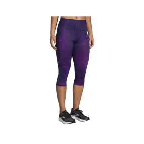 Brooks purple women's half crop tights