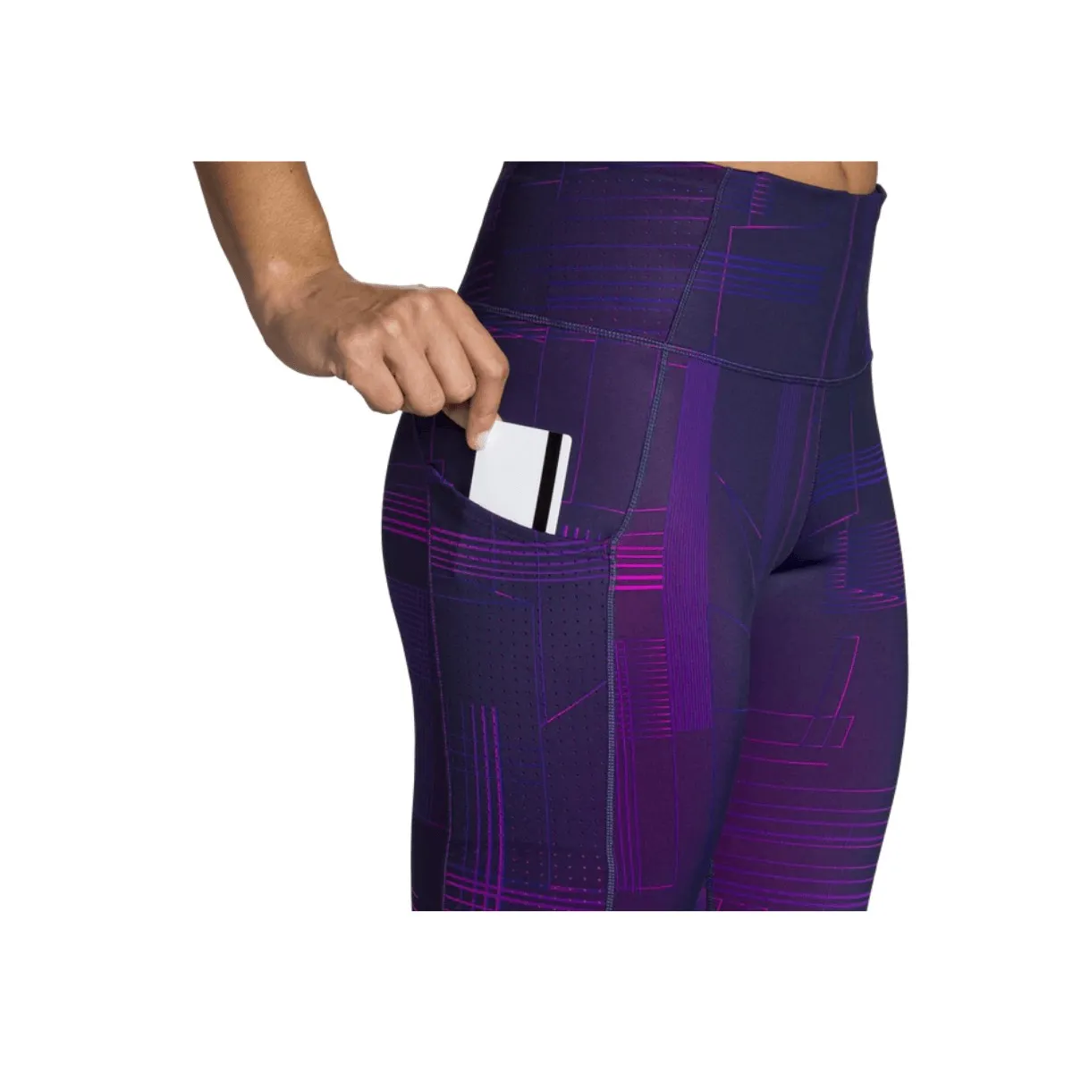 Brooks purple women's half crop tights