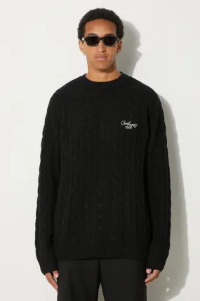 Carhartt WIP wool jumper Signature Sweater men’s black color I033885.K02XX