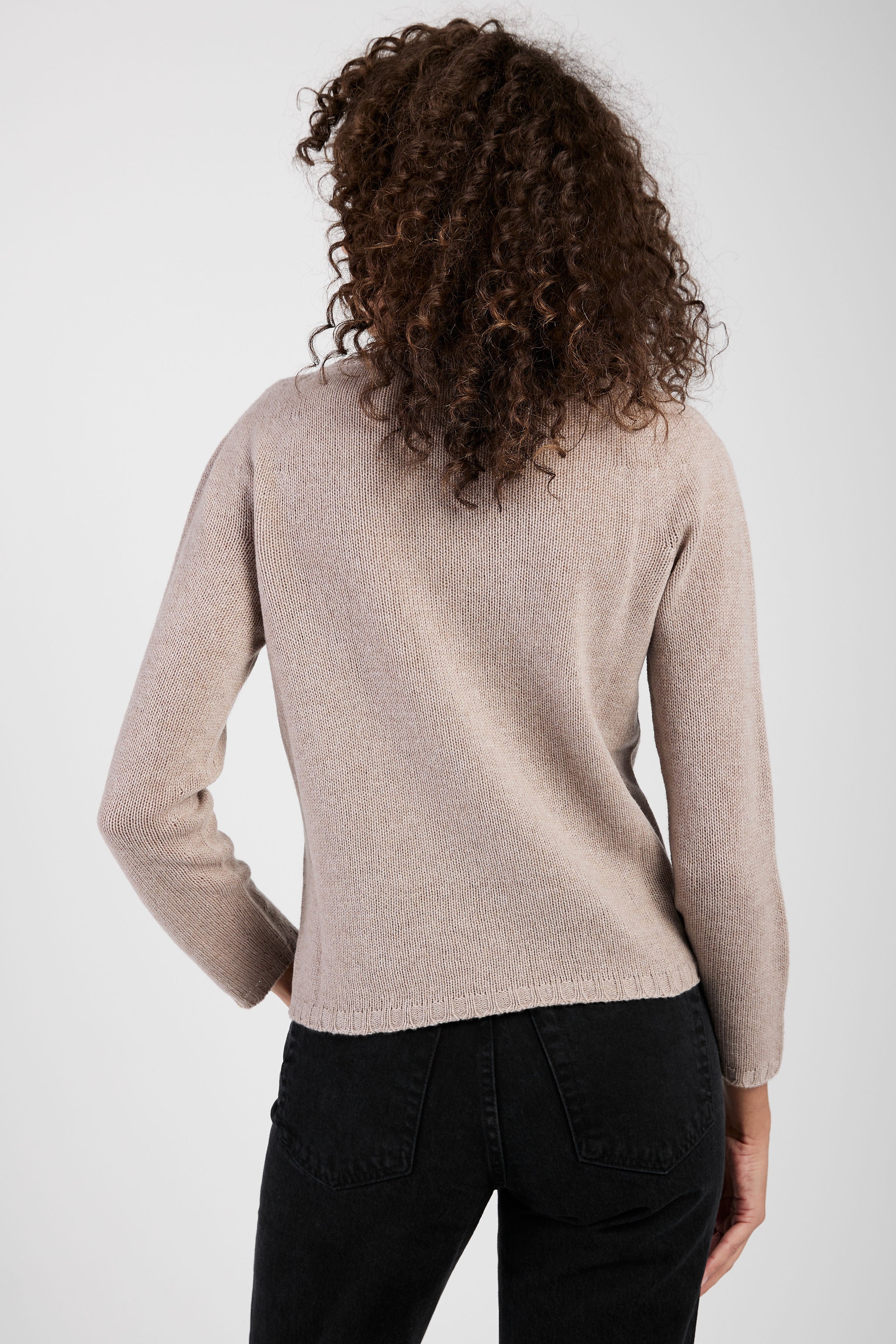 Cashmere V-Neck Sweater - Tortora