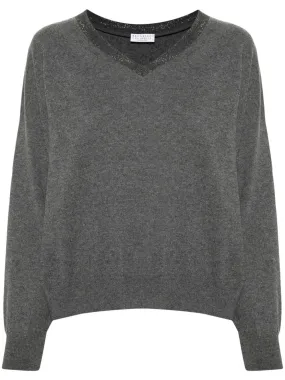 CASHMERE V-NECKED SWEATER