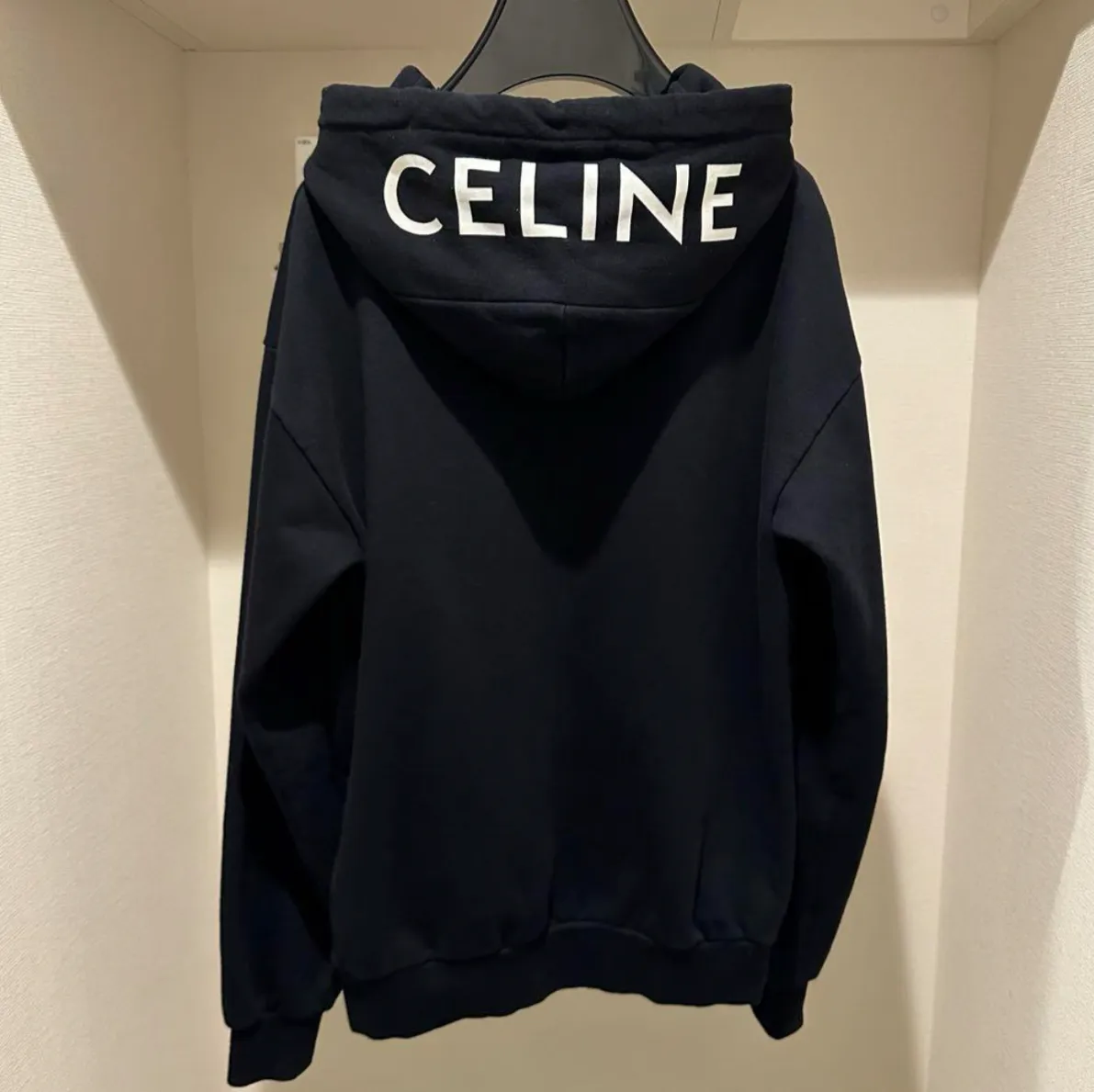 Celine Long Sleeves Cotton Logo Hoodies & Sweatshirts