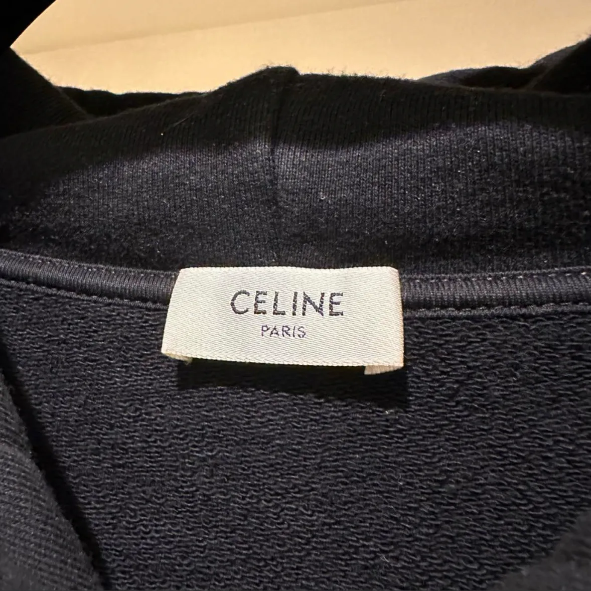 Celine Long Sleeves Cotton Logo Hoodies & Sweatshirts