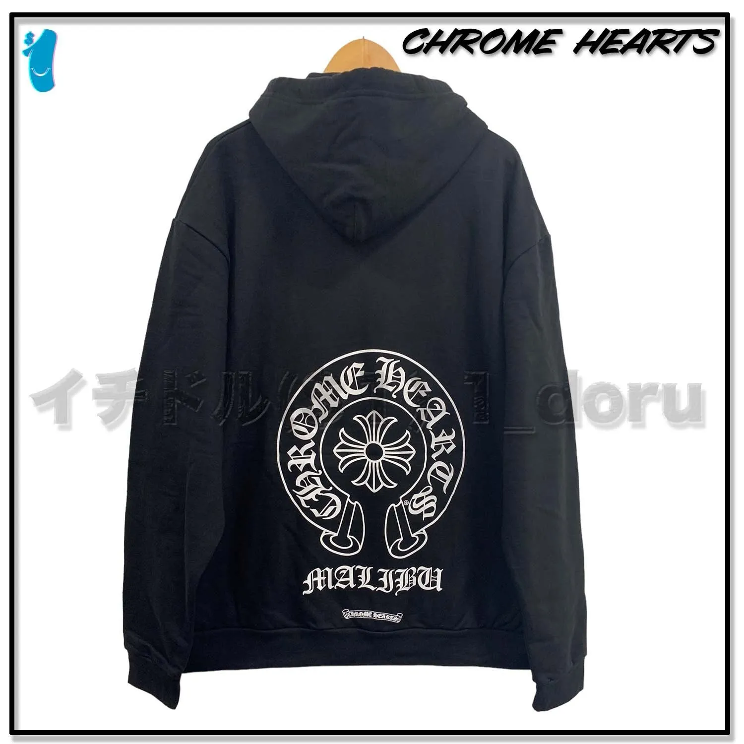 CHROME HEARTS Cotton Logo Hoodies - Unisex Street Style