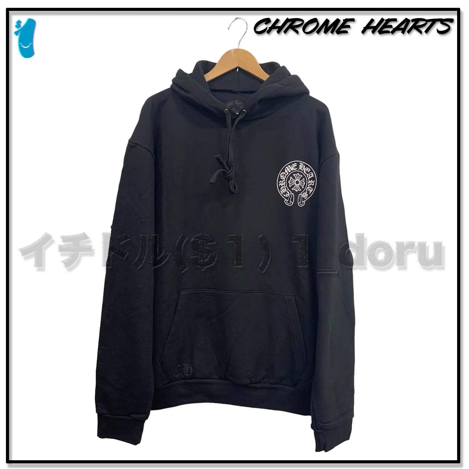 CHROME HEARTS Cotton Logo Hoodies - Unisex Street Style