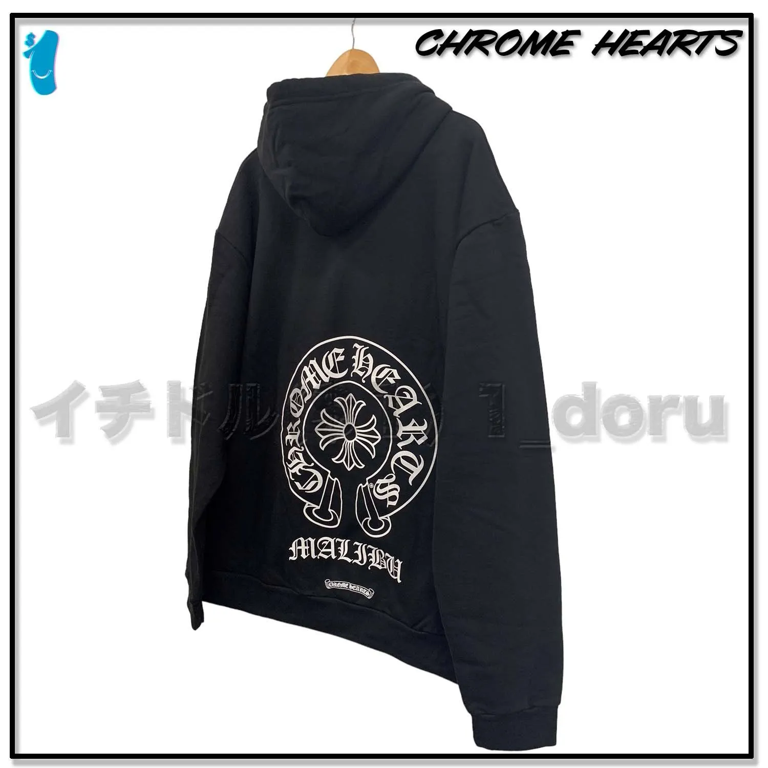 CHROME HEARTS Cotton Logo Hoodies - Unisex Street Style